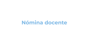 Imagen del recurso de Nómina docente