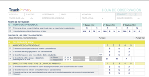 Imagen del recurso de Instrumento Teach Primaria adaptado a El Salvador