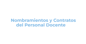 Imagen del recurso de Nombramientos y Contratos del Personal Docente