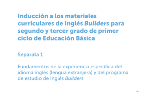 Imagen del recurso de Fundamentos de la experiencia específica del idioma Inglés (lengua extranjera) y del programa de estudio de Inglés Builders